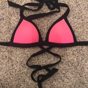 Neon Pink Strappy VS Swimsuit Top